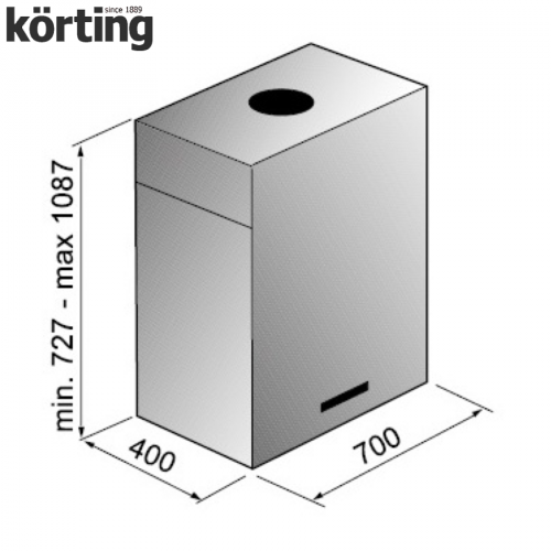Островная вытяжка Korting KHA 7950 X Cube фото 2