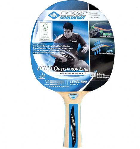 Ракетка для настольного тенниса Donic Ovtcharov 800 фото 3