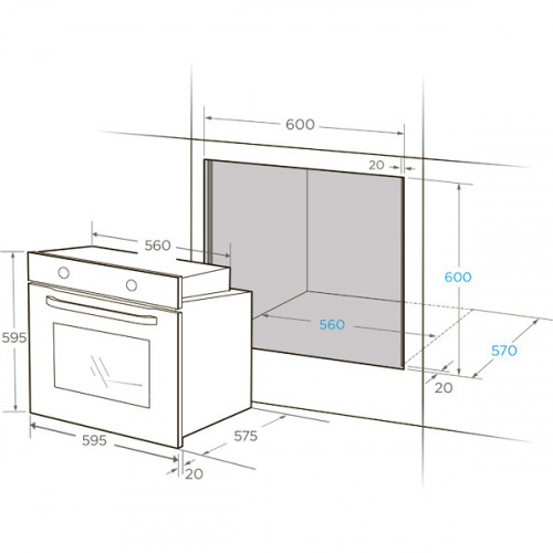 Встраиваемый электрический духовой шкаф Midea MO58100RGI-B фото 5