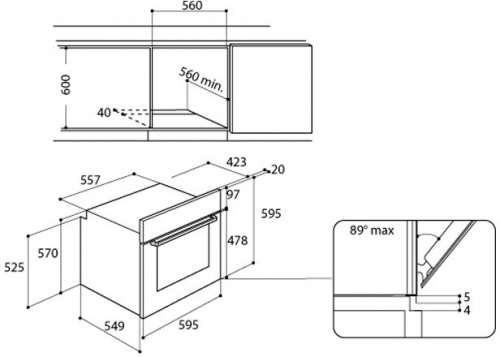 Встраиваемый электрический духовой шкаф Indesit IFW 6220 IX фото 4