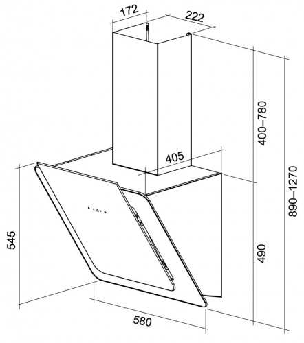 Каминная вытяжка Shindo Prime sensor 60 B/BG 3ET фото 4