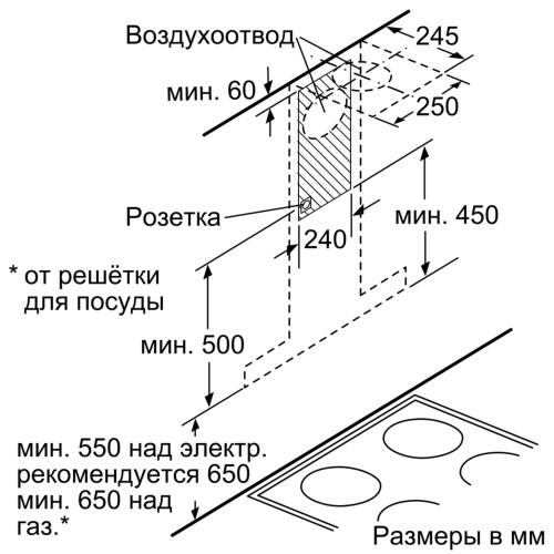 Каминная вытяжка Neff D65BMP5N0 фото 4