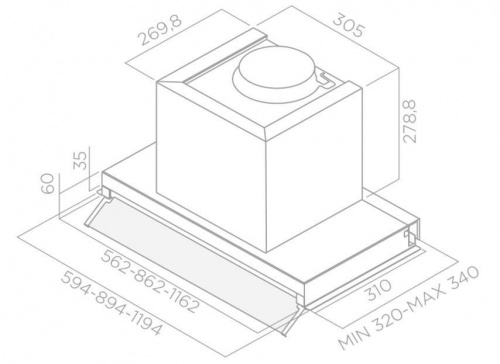 Встраиваемая вытяжка Elica Box in Plus IXGL/A/90 фото 3