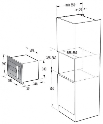 Встраиваемая микроволновая печь Gorenje BM235ORAW фото 4