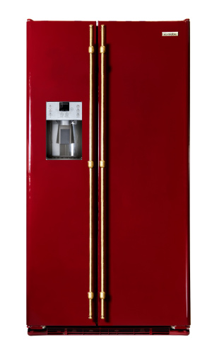 Холодильник IO Mabe ORGS2DFFF RR бордовый фото 2