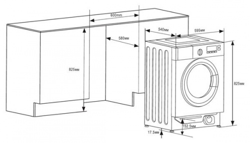 Встраиваемая стиральная машина Midea WMB8141 фото 9