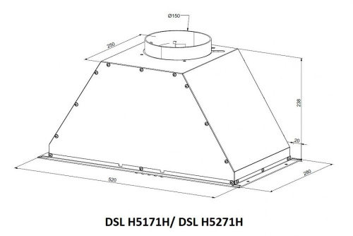 Встраиваемая вытяжка Schaub Lorenz DSL H5271H фото 3