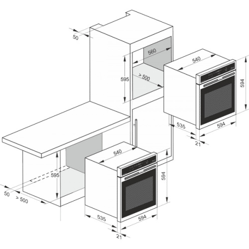 Встраиваемый газовый духовой шкаф Kaiser EG 6374 W фото 3