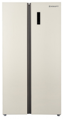 Холодильник Kraft KF-HC2485CG бежевое стекло фото 2