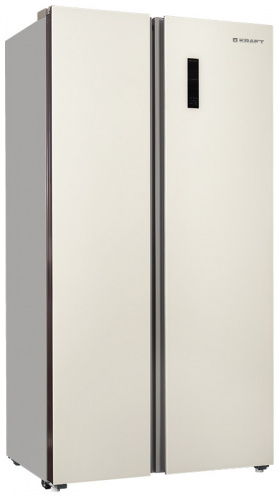 Холодильник Kraft KF-HC2485CG бежевое стекло фото 8