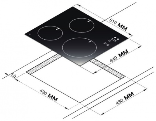 Встраиваемая индукционная варочная панель Korting HI 42031 BW фото 3