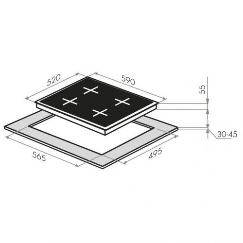 Встраиваемая индукционная варочная панель Maunfeld EVI 594 FL2-BK фото 6