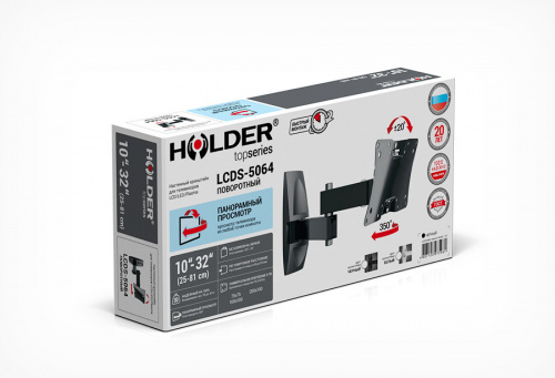 Кронштейн для телевизора Holder LCDS-5064 черный фото 5