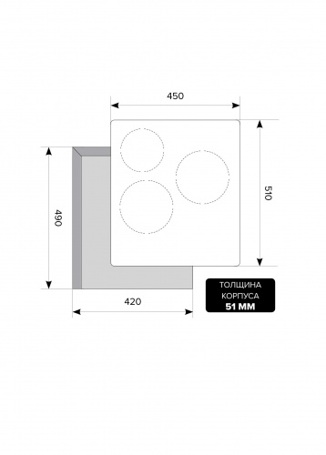Встраиваемая индукционная варочная панель Lex EVI 430 WH фото 3