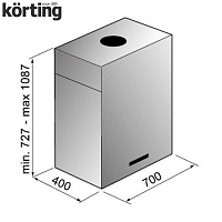 Островная вытяжка Korting KHA 7950 X Cube