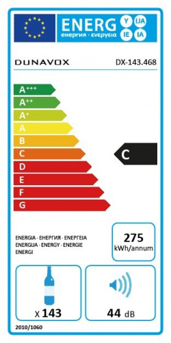 Встраиваемый винный шкаф Dunavox DX-143.468B фото 4