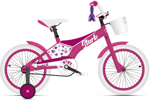 Велосипед Stark 2021 Tanuki 16 Girl розовый/фиолетовый (HQ-0004371) фото 2
