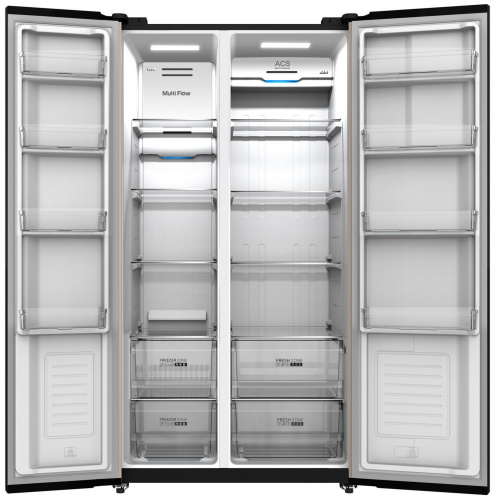 Холодильник Hyundai CS5005FV черное стекло фото 6