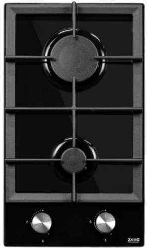 Встраиваемая газовая варочная панель ZorG BL DOMINO black фото 2