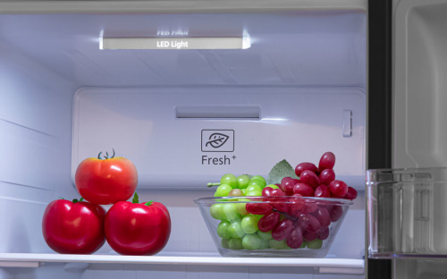 Холодильник Hyundai CS6503FV белое стекло фото 3