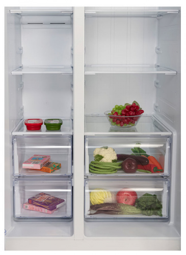 Холодильник Hyundai CS6503FV белое стекло фото 4