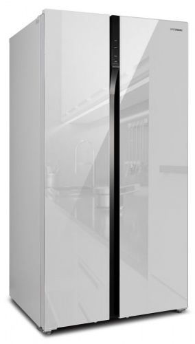 Холодильник Hyundai CS6503FV белое стекло фото 7