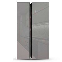 Холодильник Ginzzu NFK-520 серое стекло