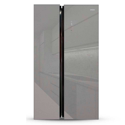 Холодильник Ginzzu NFK-520 серое стекло фото 2
