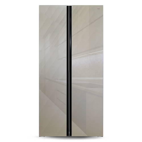 Холодильник Ginzzu NFK-462 шампань стекло фото 2