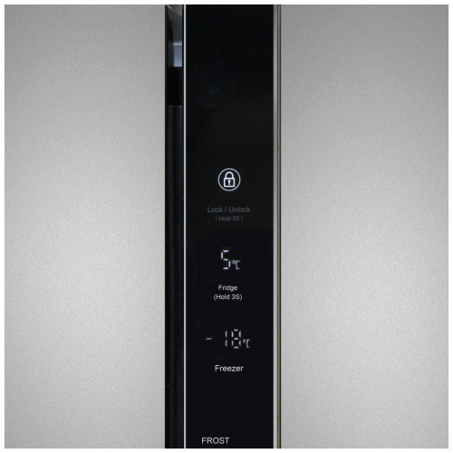 Холодильник Ginzzu NFK-440 стальной фото 3