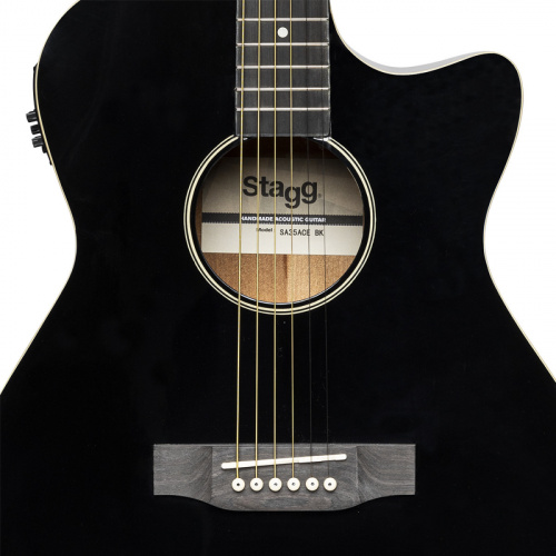 Электроакустическая гитара Stagg SA35 ACE-BK фото 6