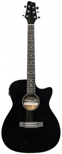 Электроакустическая гитара Stagg SA35 ACE-BK фото 8