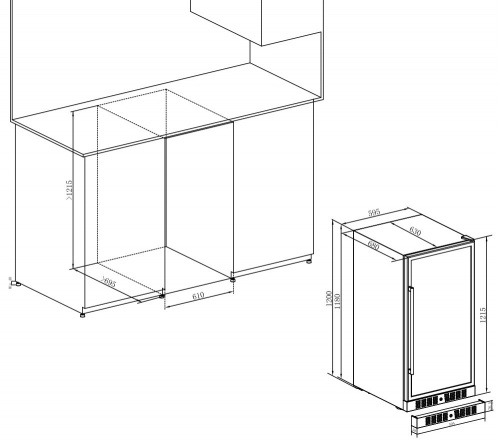 Винный шкаф Temptech WP120DCB фото 9