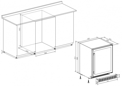 Винный шкаф Temptech OX60DRW фото 9