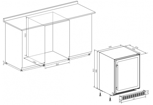 Винный шкаф Temptech STX60DRB фото 9