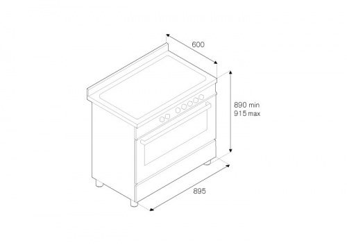 Комбинированная плита Bertazzoni PRO90 6 MFE S GiT фото 3