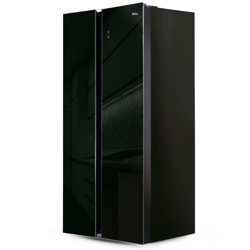 Холодильник Ginzzu NFK-520 черное стекло фото 3