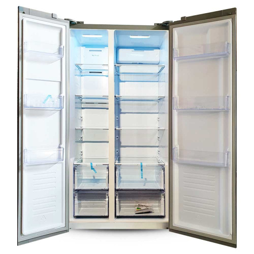Холодильник Ginzzu NFK-520 черное стекло фото 5