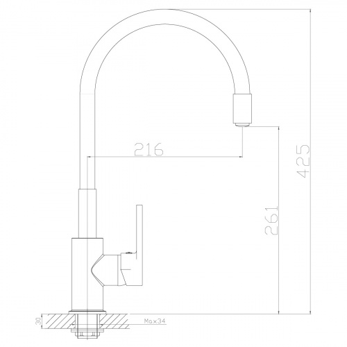 Смеситель для кухни Rossinka Z35-35U-Red фото 3