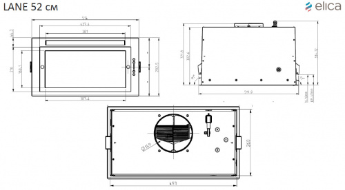 Встраиваемая вытяжка Elica Lane MBL/A/52 фото 18