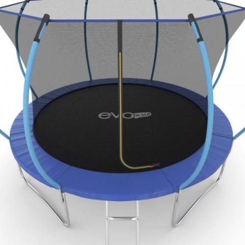 Батут Evo Jump Internal 12ft Blue с внутренней сеткой и лестницей фото 4