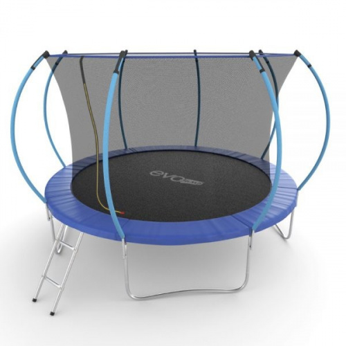 Батут Evo Jump Internal 12ft Blue с внутренней сеткой и лестницей фото 7