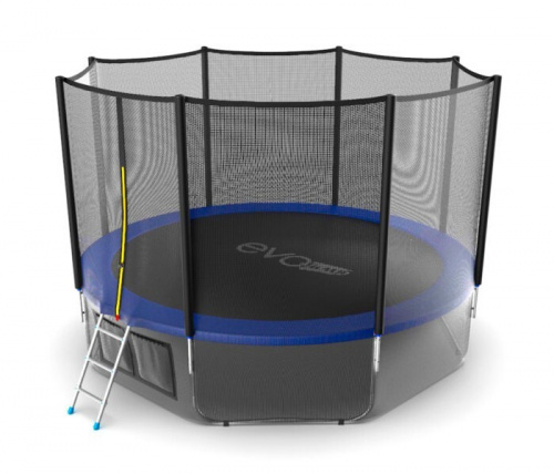 Батут Evo Jump External 12ft Blue Lowernet + сетка фото 5