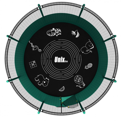 Батут Unix Line Supreme Game 10 ft green фото 3