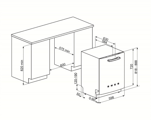 Встраиваемая посудомоечная машина Smeg ST2FABBL2 фото 4