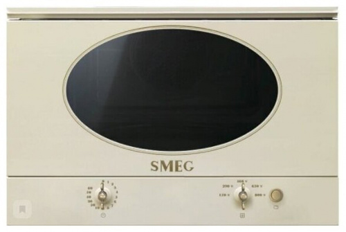 Встраиваемая микроволновая печь Smeg MP822NPO кремовый фото 2