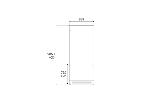 Встраиваемый холодильник Bertazzoni REF90PIXR фото 3