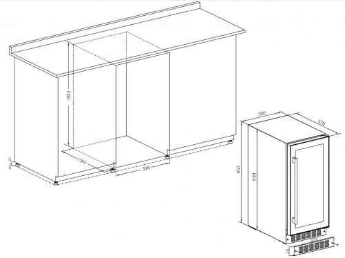 Винный шкаф Temptech SOMQ38DRB фото 9