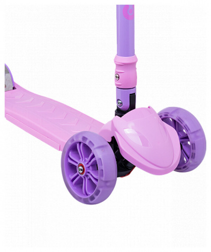 Самокат Ridex 3-х колесный Bunny, 135/90 мм, розовый/фиолетовый (4680459107145) фото 6
