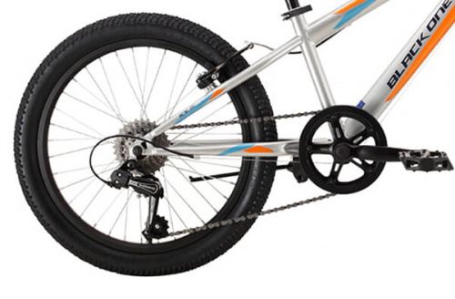 Велосипед Black One Ice 20 серебристый/оранжевый/голубой HQ-0005360 фото 4